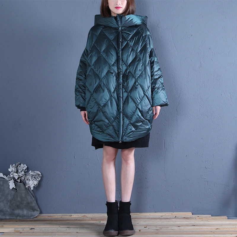 Новые женские зимние куртки 90% свободные пальто подходят ультра легкие теплые парки рукав летучая мышь снег с капюшоном верхняя одежда
