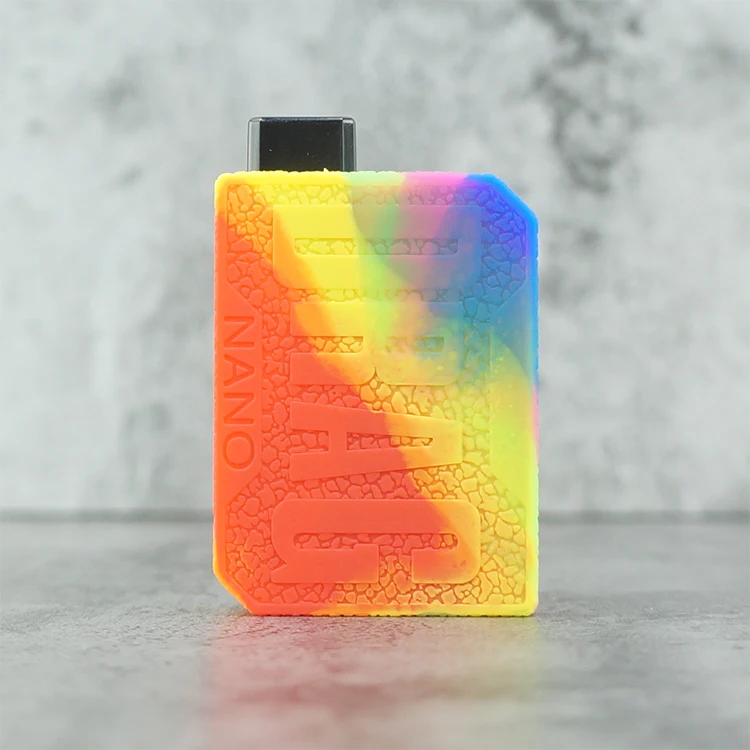 50 шт. защитный силиконовый чехол для VOOPOO Drag NANO Mod Vape kit текстура кожи резиновый рукав чехол fit drag nano - Цвет: rainbow