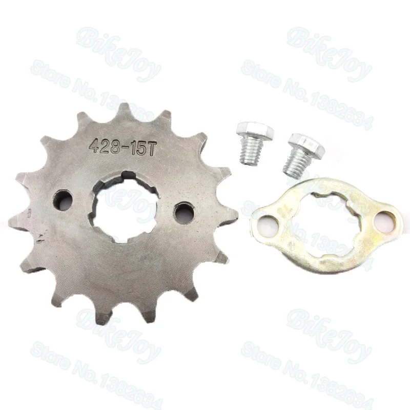 428 15 T зуб 20 мм ID передний двигатель Звездочка для CRF XR 50 TTR SSR Dirt Pit Bike ATV Quad Go Kart мопед