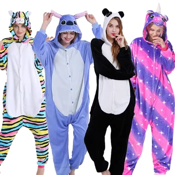 

Kigurumi Unicorn Pajamas Blanket Overalls Jumpsuit Adult Children Hoodie Animal Panda Kids Onesie Flannel Sleepwear Costumes