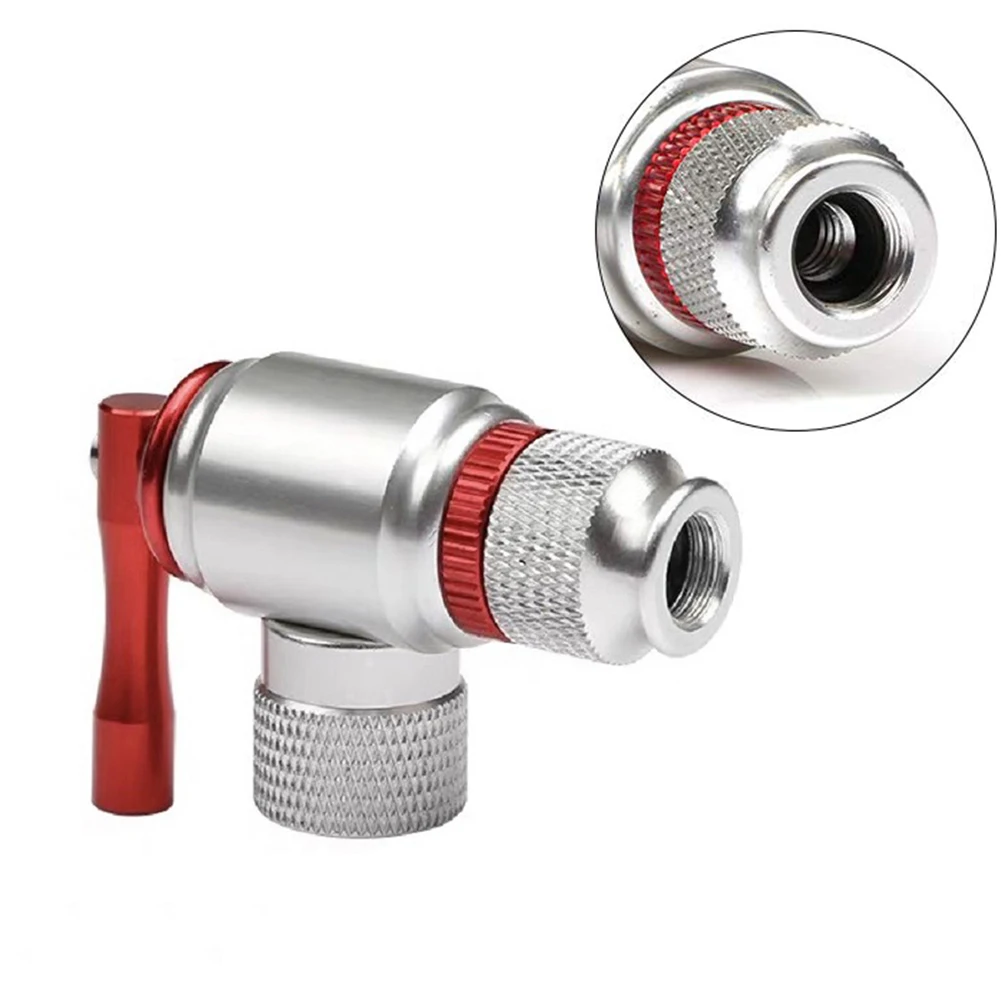 

Portable Mountain Bike CO2 Cylinder Pump Gas Nozzle Bicycle Fast Inflator Inflatable Head Adapter Riding Emergency Accessories