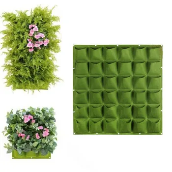 

Wall Hanging Planting Bags 36 Pockets Green Grow Bag Planter Vertical Garden Plant Vegetable Living Garden Bag Home Supplies New
