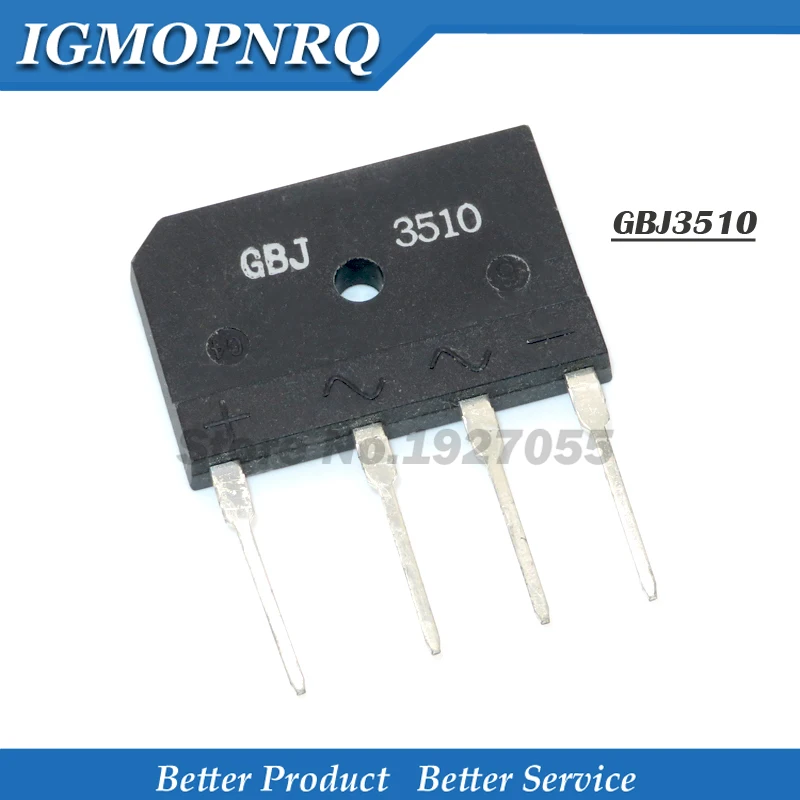 Diode bridge rectifier Electronic component Rectifier diodes Electrical rectifier diodes 5PCS KBJ3510 GBJ3510 J3510 35A 1000V BRIDGE RECTIFIER Flat bridge new
