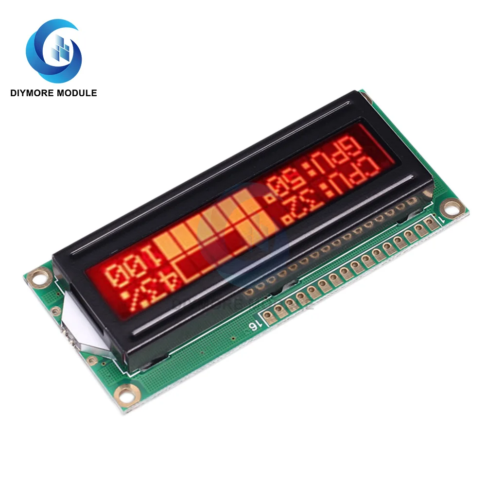 1602A Module daffichage LCD 16*2 caractère 5V écran rouge SPLC44780C/EQV contrôleur moniteur pour Arduino