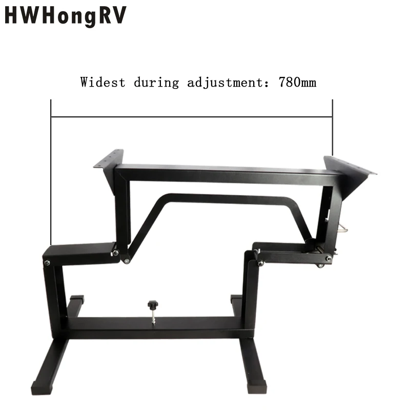 2 X Island Table Leg Set Kit - Black Finish For Caravan Campervan Marine Boat Motorhome