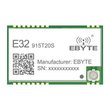 E32-915T20S SMD 915MHZ SX1276 Wireless Module LoRa Long Range Transceiver 2pcs lora radio node v1 0 915mhz rfm95 sx1276 wireless node module