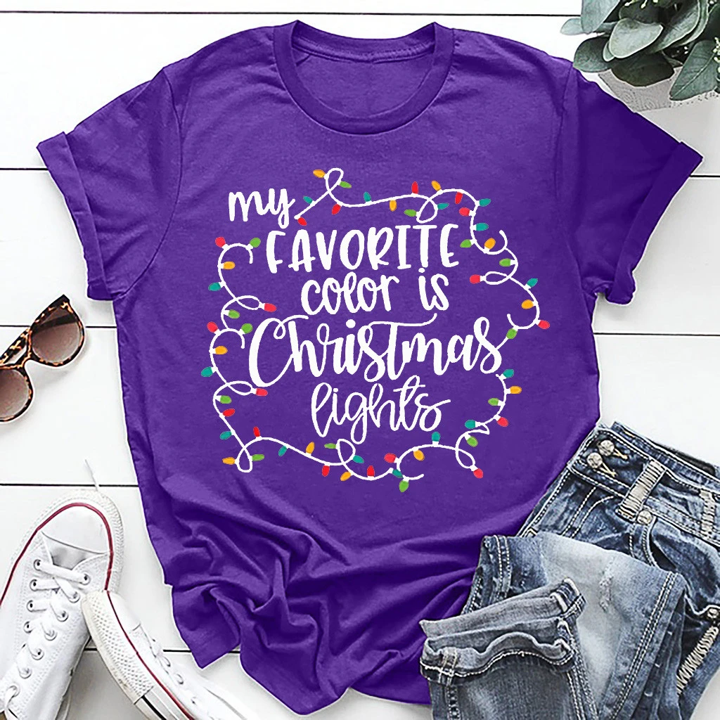 CHAMSGEND Fashion Women Blouses Autumn 2019 Christmas Blouse Letter Printed Short Sleeves Shirt Tops 1003