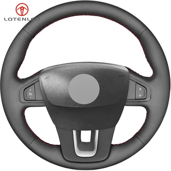 

LQTENLEO Black Artificial Leather Car Steering Wheel Cover For Renault Laguna 2008-2015 Latitude 2010-2015 Talisman 2012-2014