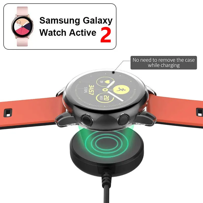 

Samsung Galaxy Watch Active2 Watch Charger For Watch 40mm 44mm Portable Wireless Fast Charging Power Source Charger