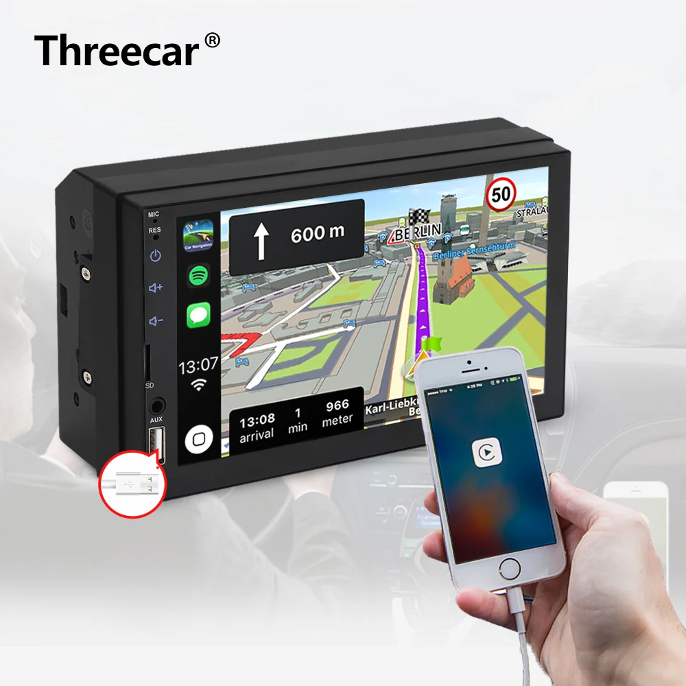 Multimedia player MP5 2 din radio 7" autoradio Auto Car audio Bluetooth USB Backup Monitor 2din auto radio afbeelding