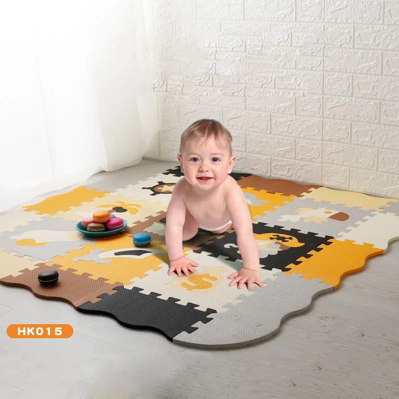 Split Joint Play Mat With Fence For Kids EVA Foam Puzzle Carpet Crawling Mat Soft Floor Game Rugs Toys For Kids Educational Toy