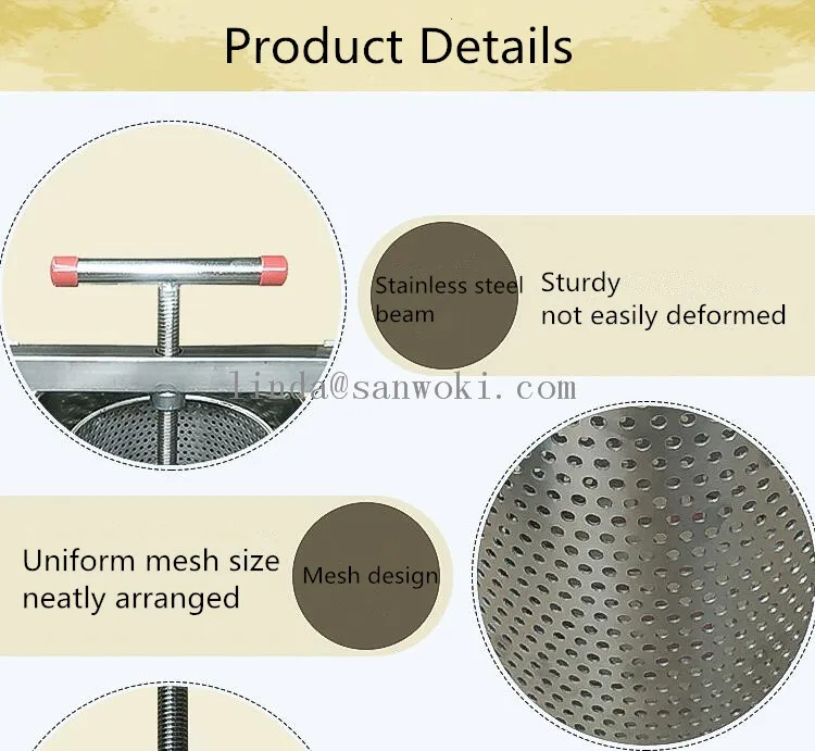 Инструмент пчеловода ручной сетки медовый воск пресс машина пчелиный воск пресс er машина мед пресс Ведро Машина для обработки пчелиного воска соковыжималка