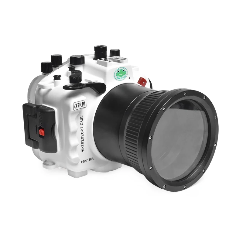 

For Sony A7R IV V.2 Series 40M/130FT Underwater camera housing (Flat Long port) Focus gear for FE 90mm / Sigma 35mm included