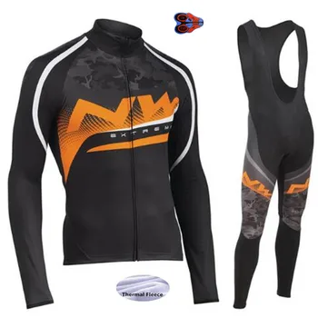 

2019 Team NW Winter Cycling Jersey Set Long Sleeve Bike Cycling Set Ropa Ciclismo Invierno Pro Bicycle Wear Bike Clothing 9D