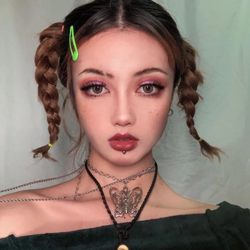 

Vintage Harajuku Hollow Cute Animal Butterfly Clavicle Chain Jewelry for Women Short Pendants streetwear Necklaces Charms Bijoux