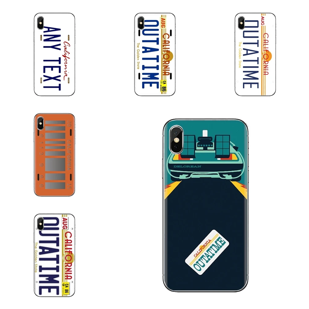 Мягкая сумка чехол califoria Outatime номерной знак для sony Xperia Z Z1 Z2 Z3 Z5 compact M2 M4 M5 E3 T3 XA Aqua LG G4