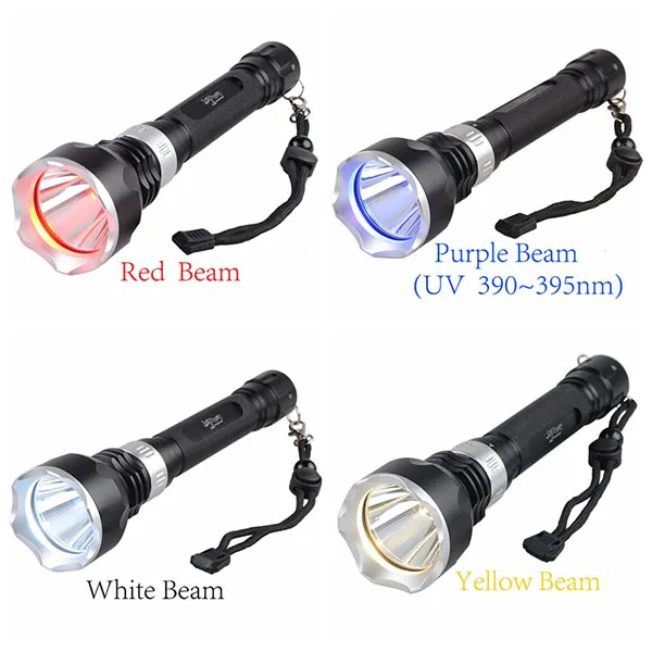 TMWT 3800Lm CREE XM-L2 Водонепроницаемый погружения Torch Light желтый УФ красная лампа подводный 80 метр светодиодный фонарик Дайвинг