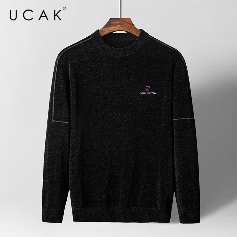 

UCAK Brand O-Neck Sweaters Men'S Clothing Winter New Arrival Winter Pure Cotton Sweater Men Clothes Pullover Pull Homme U1185