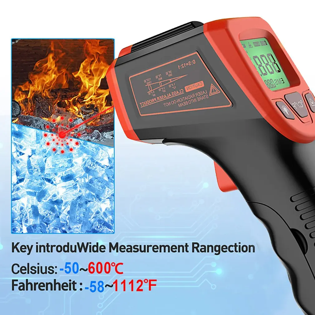 Infrared Thermometer C/F Non Contact Pyrometer GM320 Industrial Digital IR Temperature Meter -50~380/-50~600℃ degree Celsius