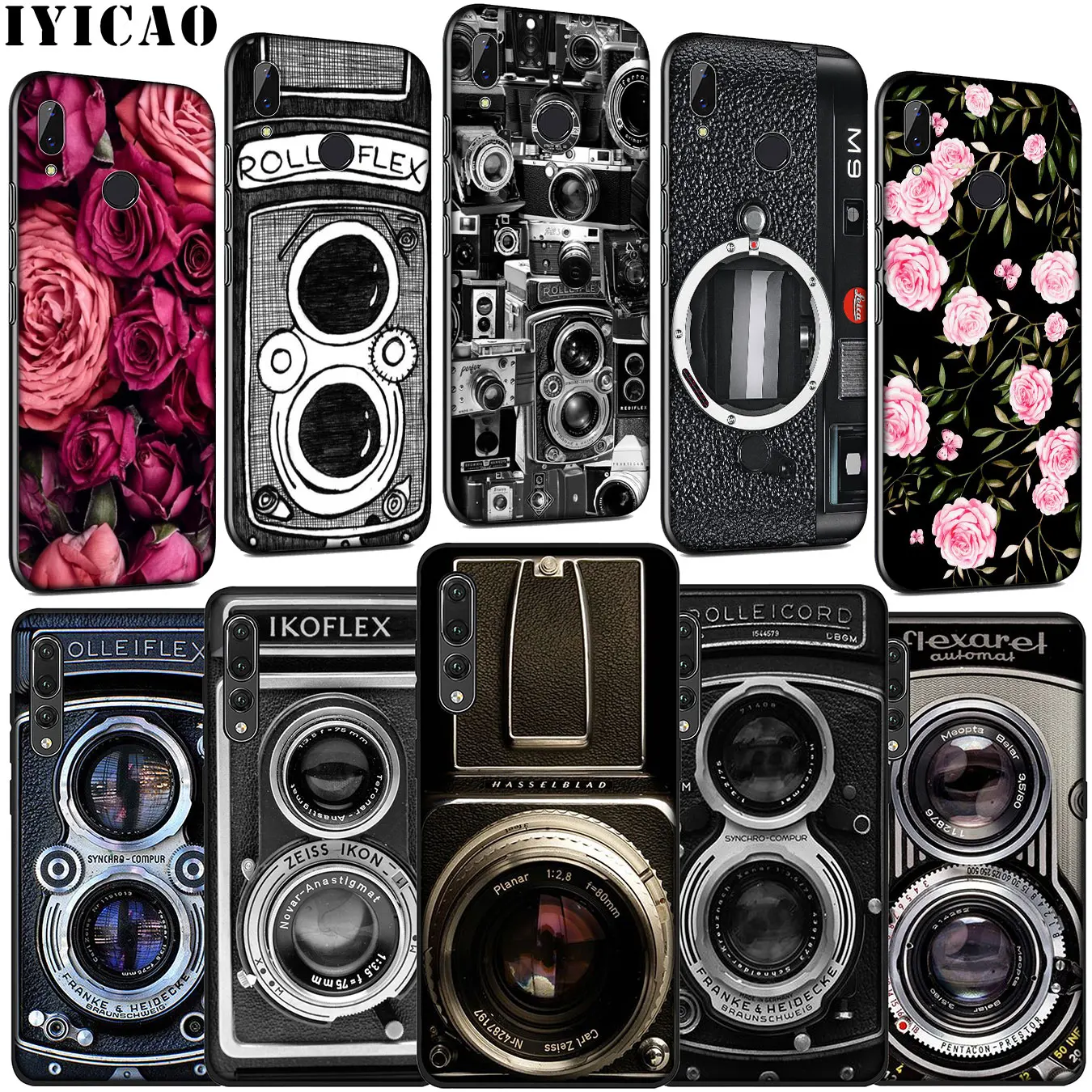 Vintage Camera Soft Silicone Cover Case for Huawei P30 P20 Pro P10 P9 Lite Mini 2017 2016 P Smart Z Plus 2019 |