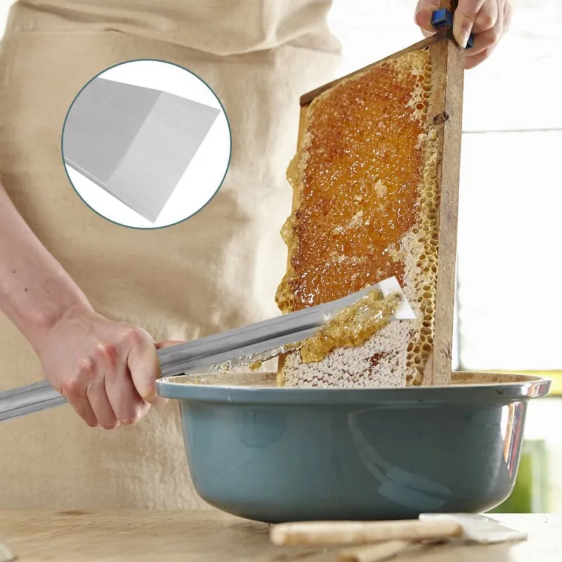 

Multifunction Bee Tools Stainless Steel Thumb Type Bee Honey Knife Bee Hive Scraper Beekeeping Bee Scraper Cut