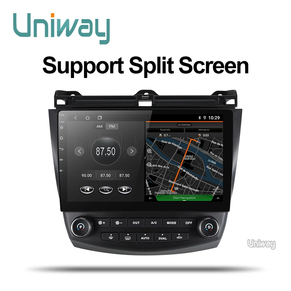 Discount Uniway AYG1071 2G+32G android 8.1  car dvd for Honda Accord 7 2003 2004 2005 2006 2007 car radio video player gps navigation car 4