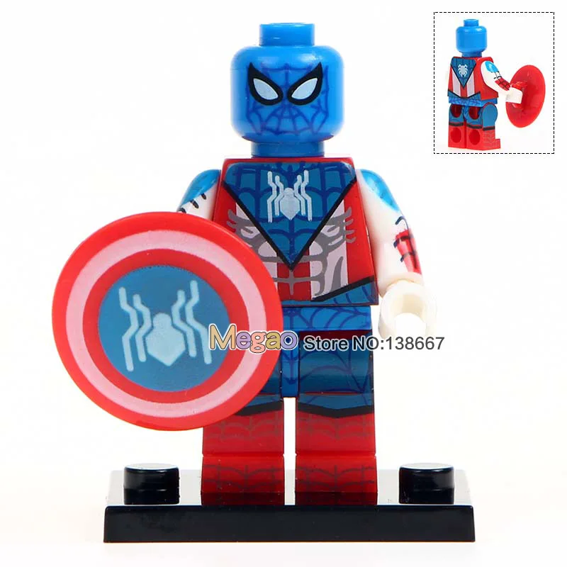 Сливовый 50 шт./лот Steven Rogers Капитан Америка Marvel Супер Герои комиксов коллекция действий строительные блоки детские подарочные игрушки - Цвет: Сливовый