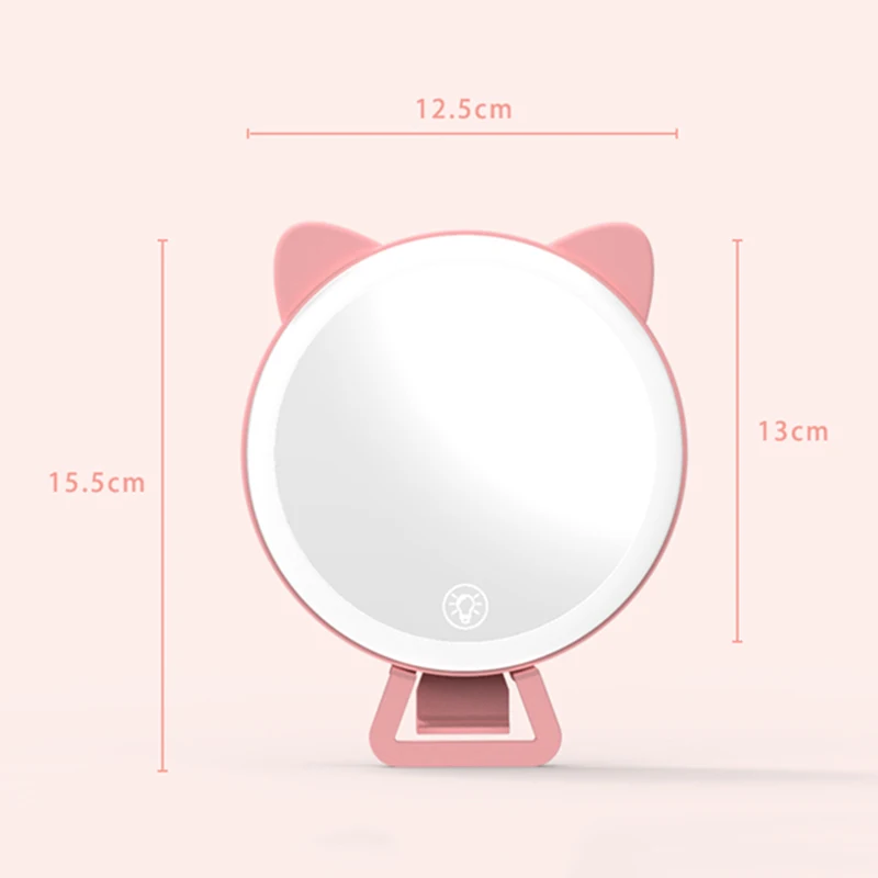 Portable Led Lighted Makeup Mirror Vanity Compact Women Pocket Mirrors Vanity Cosmetic Hand Mirror Mobile Phone Fill Light Portable Led Lighted Makeup Mirror Vanity Compact Women Pocket Mirrors Vanity Cosmetic Hand Mirror Mobile Phone Fill Light