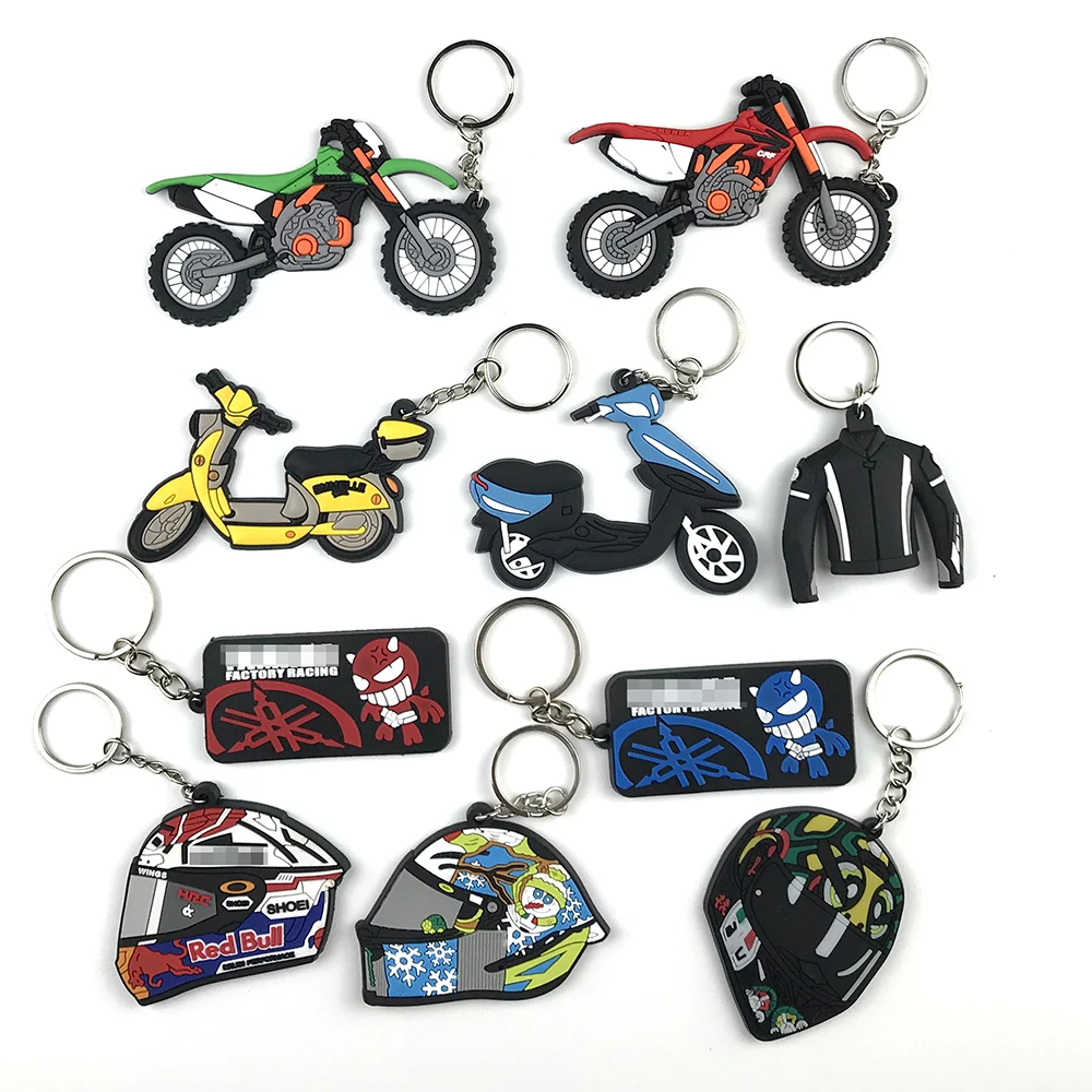 3D Motorcycle Accessories Motorcycle KeyChain Rubber Motorcycle Key Chain For DUCATI Honda Kawasaki Harley Suzuki Yamaha model