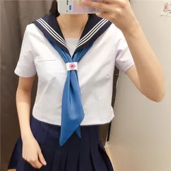 Sailor Suit Scarf Pure Color Japanese College Style JK Uniform Big Bow Tie Female Cute Triangle Scarf Kawaii
