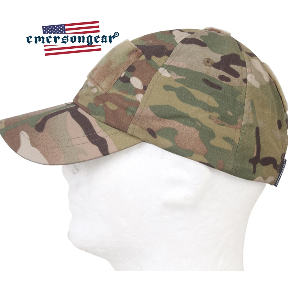 Кепка emersongear тактическая с синей этикеткой камуфляжная бейсболка для активного