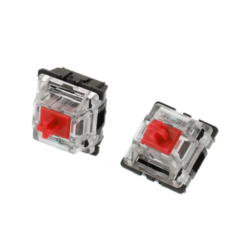 

10Pcs Mechanical Keyboard Gateron MX 3 Pin Red Switch Transparent Case
