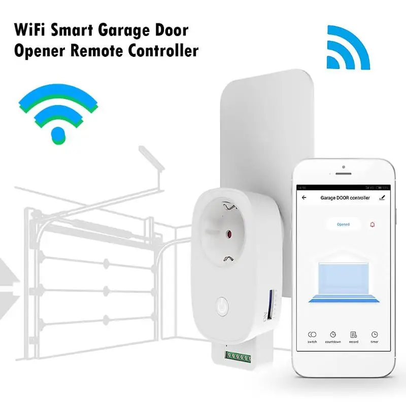 Лидер продаж! умелое производство Tuya WiFi интеллектуальное устройство для открывания двери гаража, переключатель управления, приложение для дистанционного управления