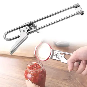 

Professional Portable Adjustable Manual Stainless Steel Jar Lid Opener Gripper Can Opener Kitchen supplies Accessories