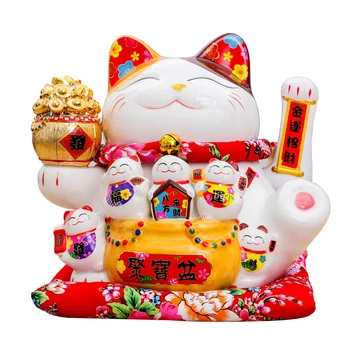 

Oversized Piggy Bank Lucky Cat Opening Feng Shui Ornaments Home Decor Accessories Business Crafts Treasure Bowl Figurine Statues