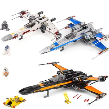

lepining Star Wars Order Poe's X Toys Wing Fighter Building Block Bricks Black Ace TIE Interceptor Starwars 75101 7524075102
