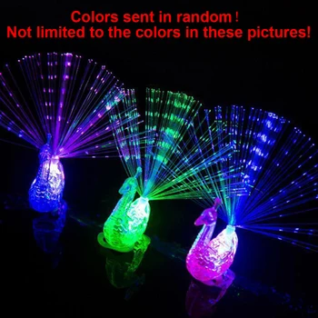 

Glowing in Dark Diamond Led Flashing Finger Rings Light LED Party Rave Favors Glow Beams Toys Peacock