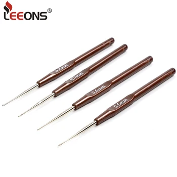 

Leeons Hook-Needle 0.5Mm 0.6Mm 0.7Mm 0.8Mm Hook Needle Crochet Micro Hook Wig Needle For Hair Extension Tools Plastic & Metal