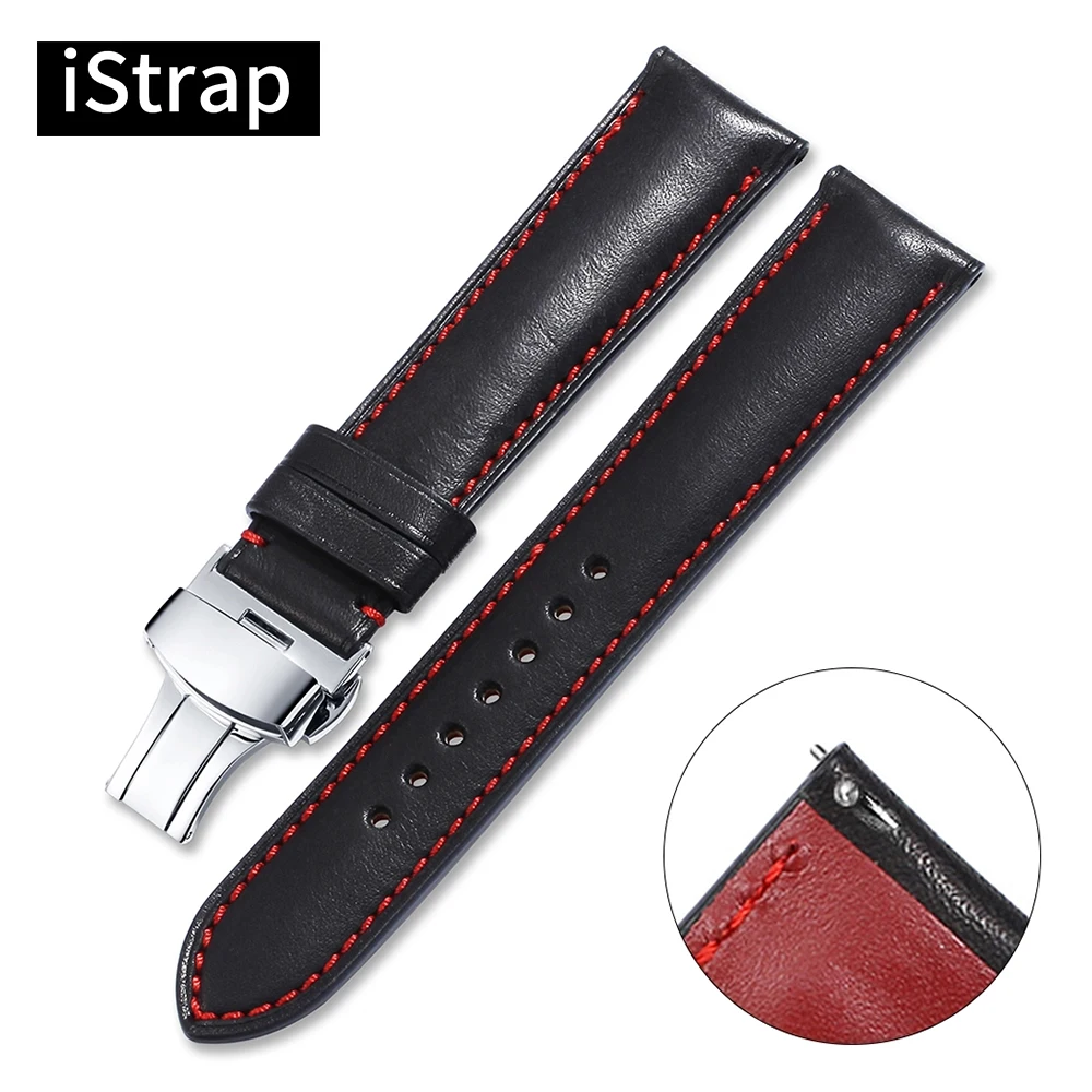 Ремешок для часов iStrap черный ремешок из натуральной кожи быстросъемный