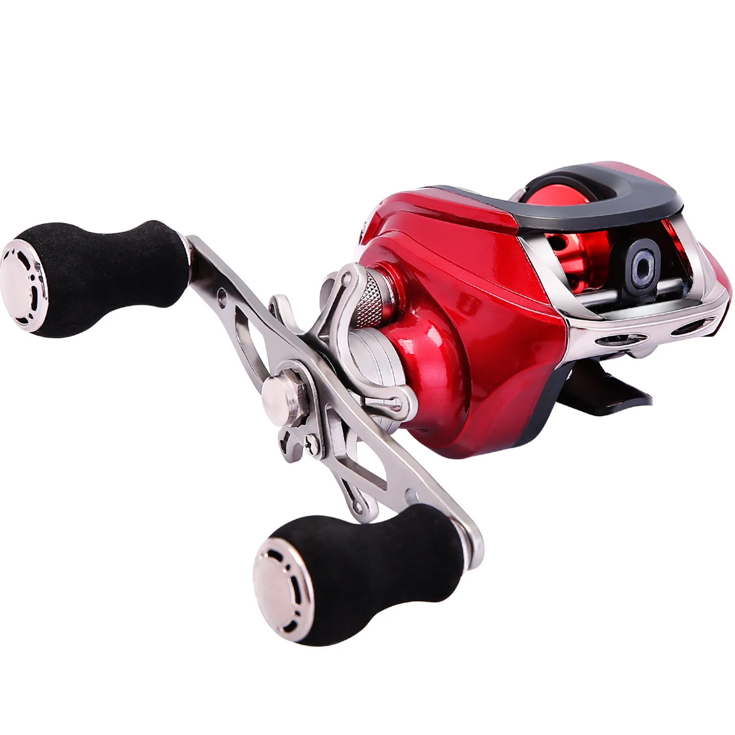 Sougayilang 17+1BB Baitcasting Fishing Reel 6.3:1 Gear Ratio Magnetic Brake Freshwater Saltwater Baitcast Fishing Reel - Цвет: Красный