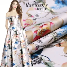 Anemone язык парча печать жаккардовая ткань для платья tissus au метр telas Африканский tissu tecido tessuti