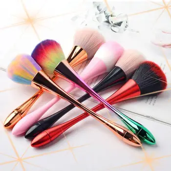 

Colorful Nail Clean Brush UV Gel Nail Art Dust Cleaner Powder Remover Brush For Gradient Nail Polish Painting Drawing Nail Brush