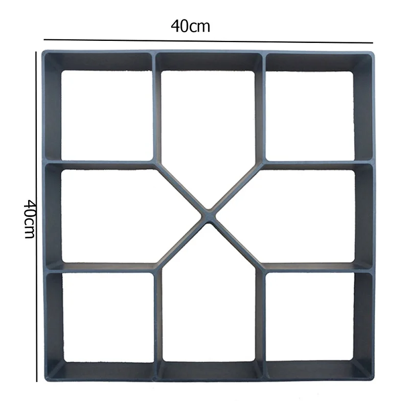 g 400x400mm Вручную брусчатка цемента кирпича бетонные формы DIY Пластиковый путь производитель плесень сад камень дорога плесень украшения сада - Цвет: g 400x400mm