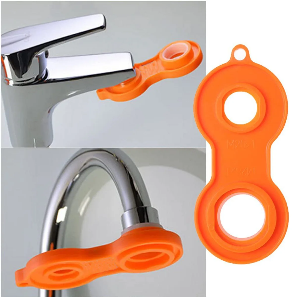 

1Pc Water Outlet Universal Wrench Faucet Bubbler Wrench Disassembly Cleaning Tool Four Sides Available Bubbler Yellow Wrench