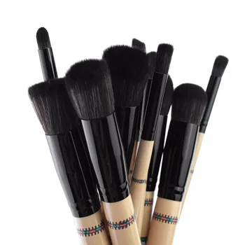 

10pcs/set Professional Cosmetics Makeup Brush Set Face Powder Foundation Brushes Beauty Tool With Geometric Printing o