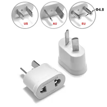 

200pcs US To EU European KR Plug Travel Adapter 2 Pin Euro Power Adapter Electrical Plug Converter AC Power Cord Sockets Outlet
