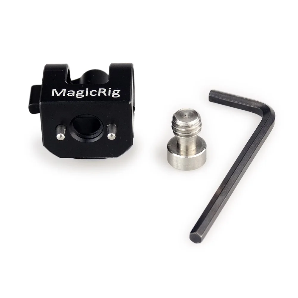 Camera Clamp MAGICRIG 15mm Single Rod Clamp with ARRI Locating Screw for EVF Mount 15mm Rods Support System for Camera Cage / Handle / Plate