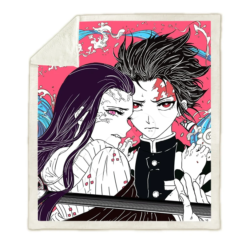 Animes Demon Slayer Kimetsu No Yaiba одеяла, 3D принт, повседневный диван, для путешествий, молодежное постельное белье, пледы, одеяла, покрывала для плюшевого одеяла - Цвет: Blanket 25