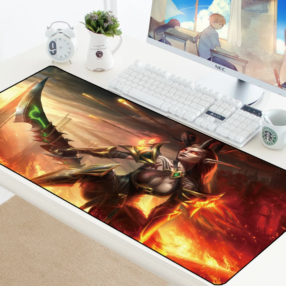 Большой игровой коврик для мыши, коврик для мыши World of Warcraft, коврик для мыши Dragon Gamer, компьютерный ПК, Настольный коврик для ноутбука, фиксирующий край, большой коврик для мыши