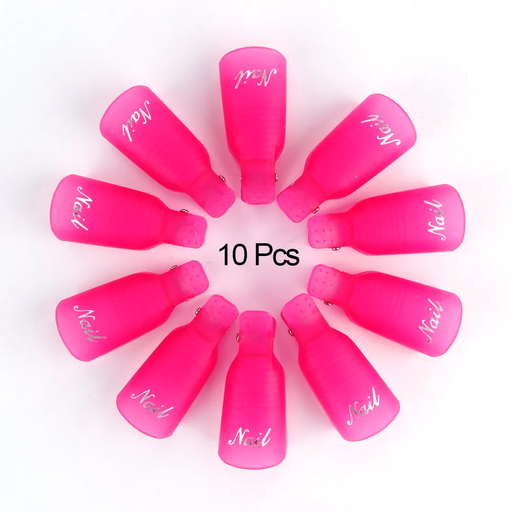 Nail Art Polish Remover Gel Pad Lint-Free Wipes Remover Nails Cleanser Cotton Nail Degreaser Napkins Wrap Manicure Tool - Цвет: 10Pcs Rose